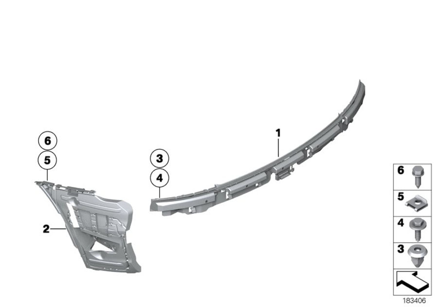 Diagram Trim, decor elements, rear for your 2016 BMW 335iX   