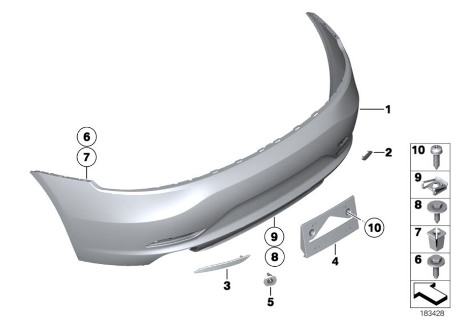 Diagram Trim cover, rear for your 2016 BMW Z4   