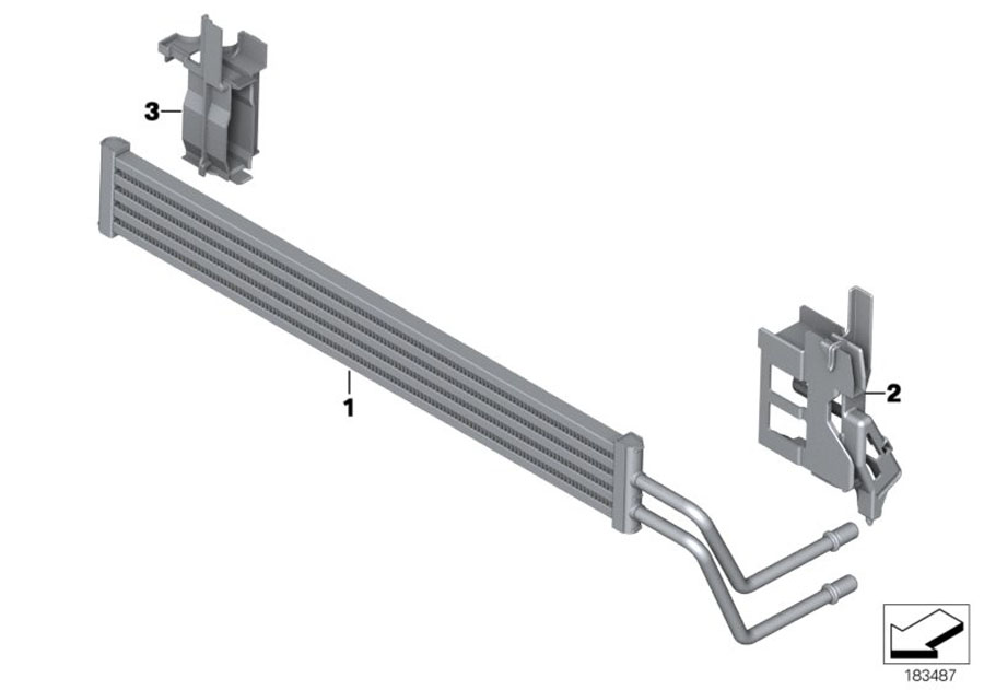 Diagram Power steering cooler for your 2004 BMW 645Ci Coupe  