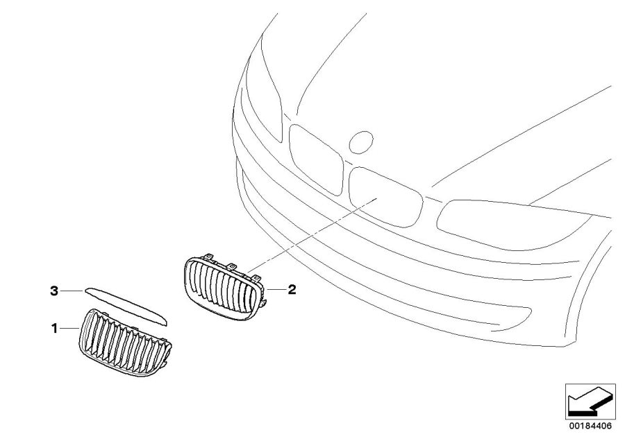 Diagram Retrofit trim grill for your 2014 BMW 435i   