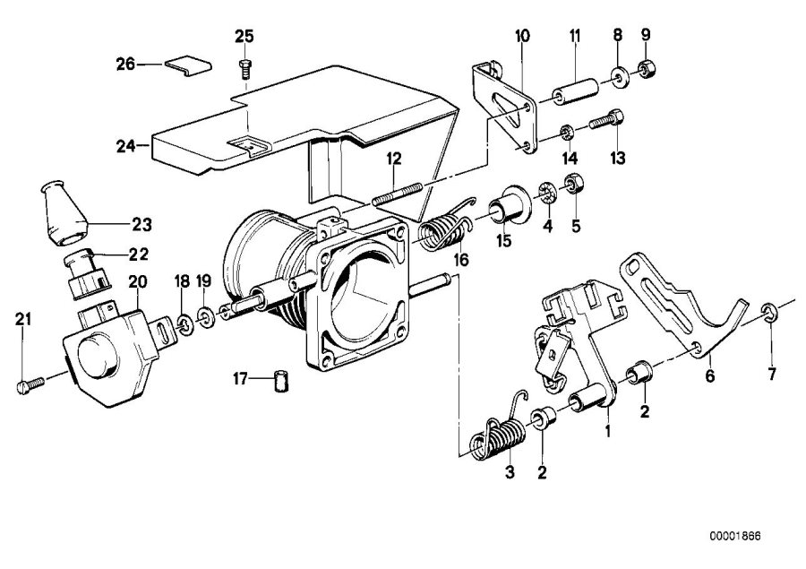Diagram Accelerator pedal for your 2007 BMW M5   