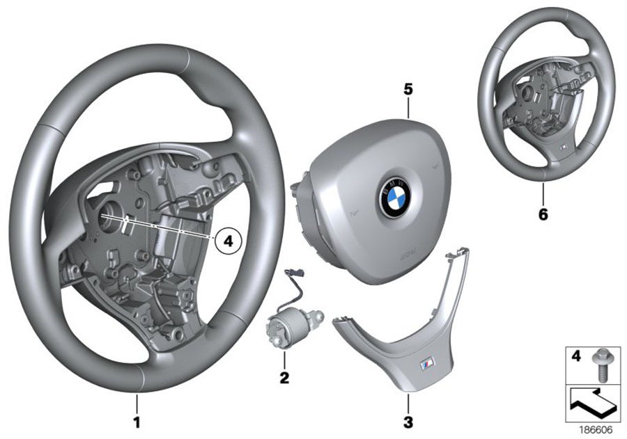 Diagram Airbag sports steering wheel multifunct. for your 2009 BMW 535xi   