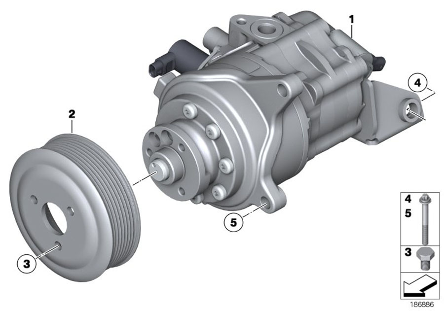 Diagram Power steering PUMP/DYNAMIC Drive for your BMW