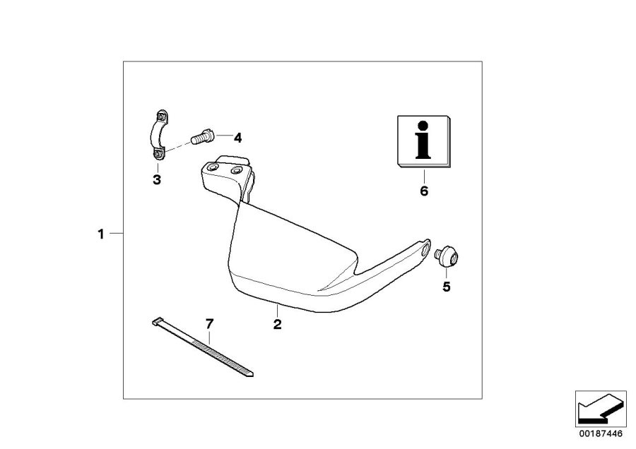 Diagram SET HAND PROTECTOR for your 2015 BMW G650GS   