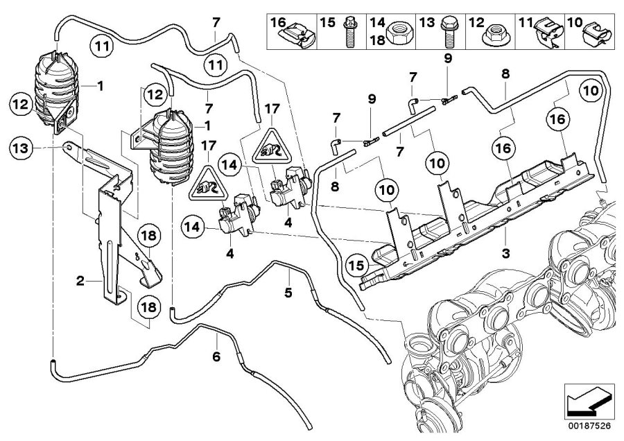 Diagram Vacuum control exhaust turbocharger for your 2009 BMW 535i   