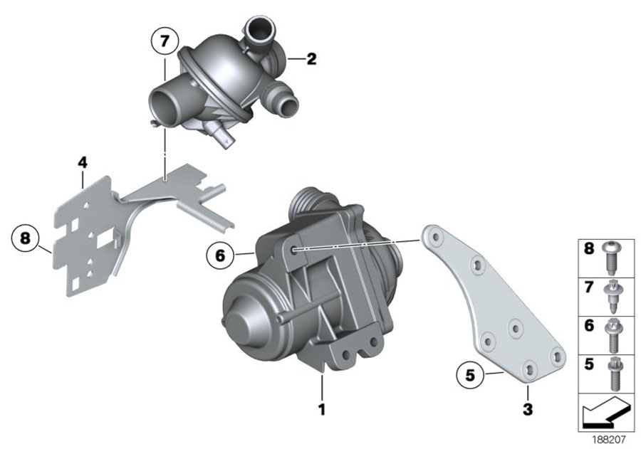 Diagram Waterpump - Thermostat for your BMW