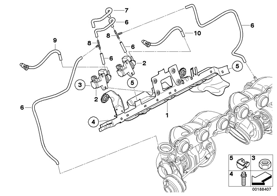 Diagram Vacuum control exhaust turbocharger for your 2005 BMW 645Ci   