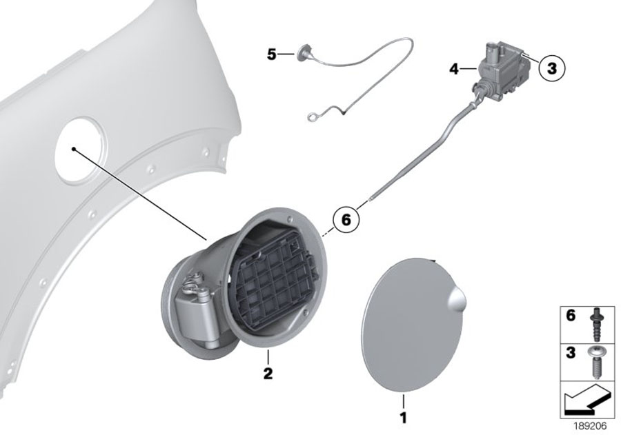 Diagram FILL-IN FLAP for your MINI