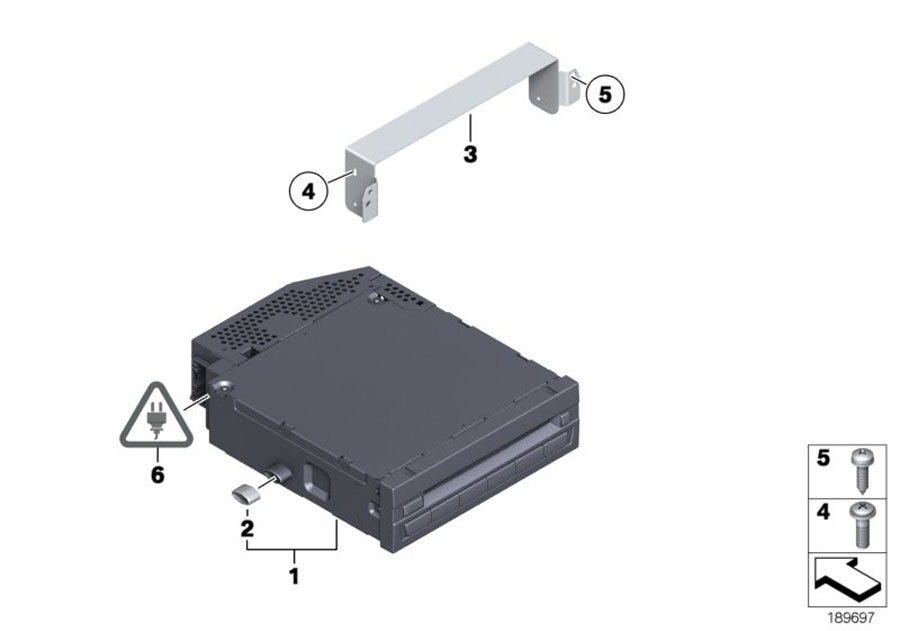 Diagram CD changer / bracket for your BMW