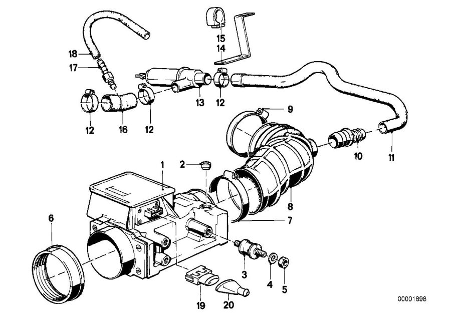 Diagram Volume air flow sensor for your 2023 BMW X3  30eX 