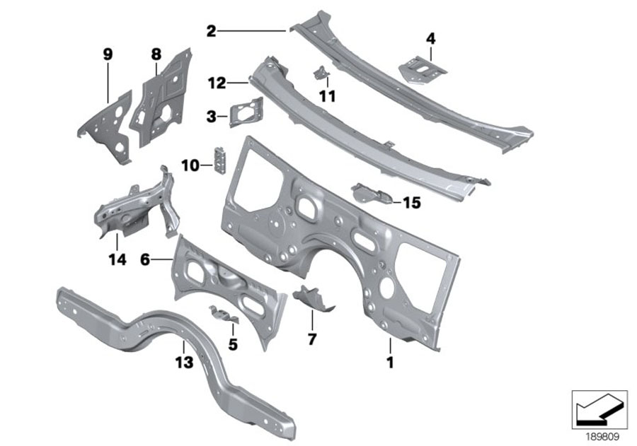 Diagram Splash wall parts for your BMW