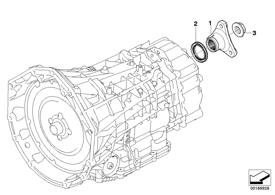 Diagram GS7D36SG output flange for your BMW