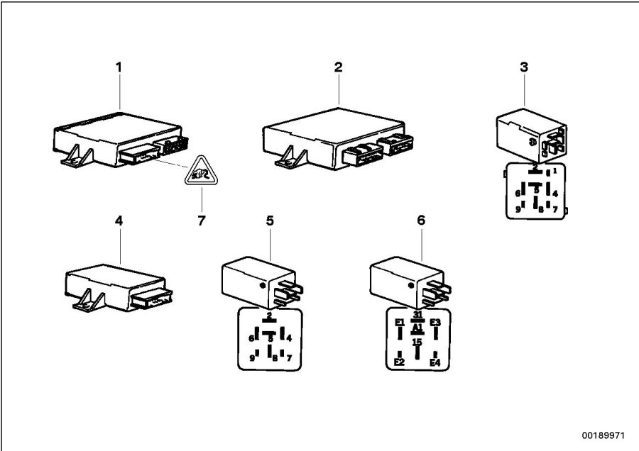 Diagram Body control units and moduls for your BMW 328i  