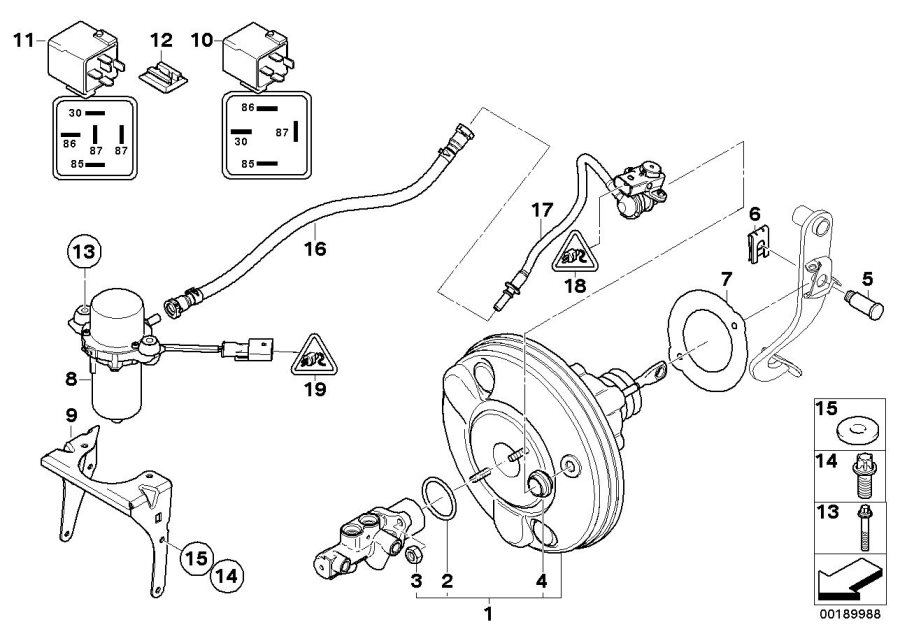 Diagram Vacuum pump for brake servo unit for your MINI