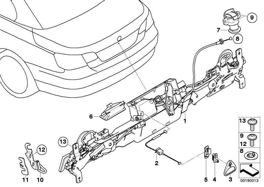 Diagram Trunk LID/CLOSING system for your 2012 BMW 328i   