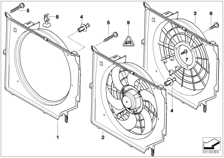 Diagram Fan shroud for your BMW