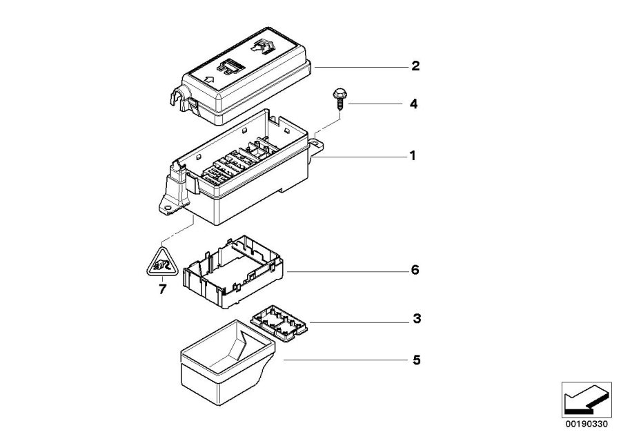 Diagram Single compon.,fuse box,engine compartm. for your MINI