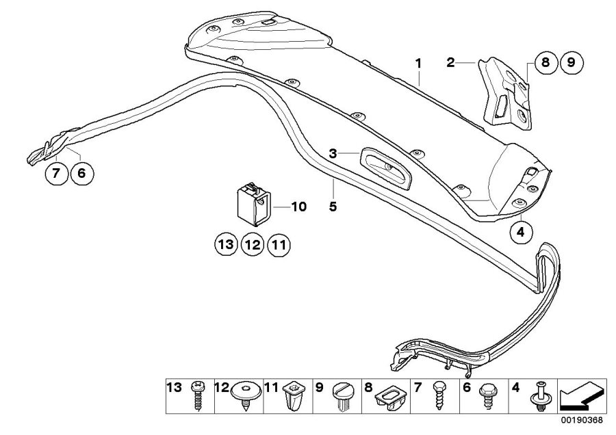 Diagram Trunk lid trim panel for your 2009 BMW M3   