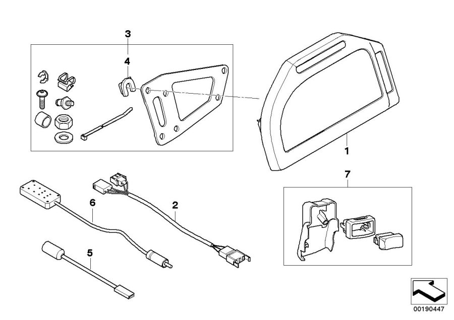 Diagram HP instrument panel for your 2014 BMW R1200RS   