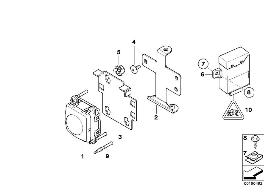 Le diagramme Capteur Acc/régulateur dynam. de vitesse pour votre BMW