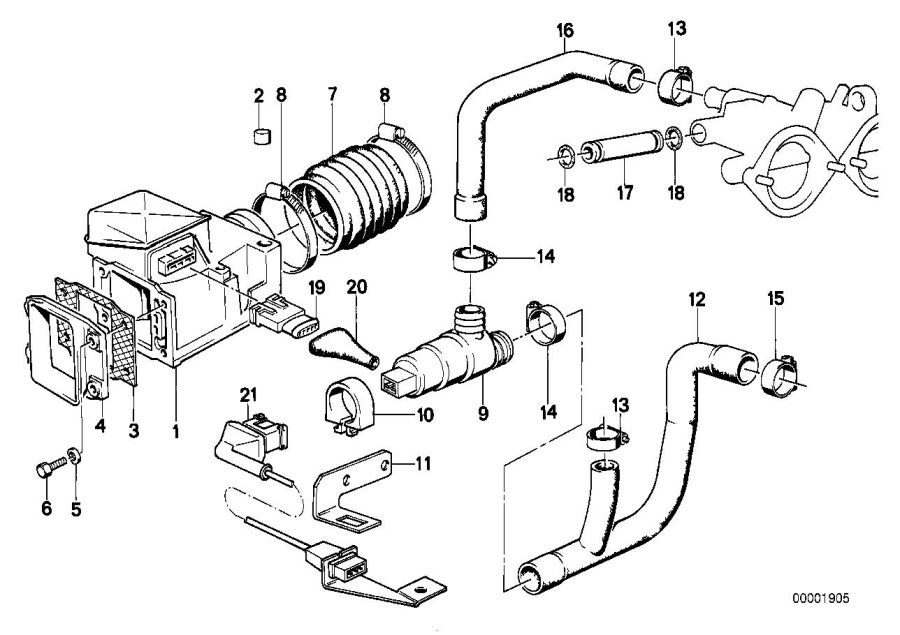 Diagram Volume air flow sensor for your 2020 BMW X2   