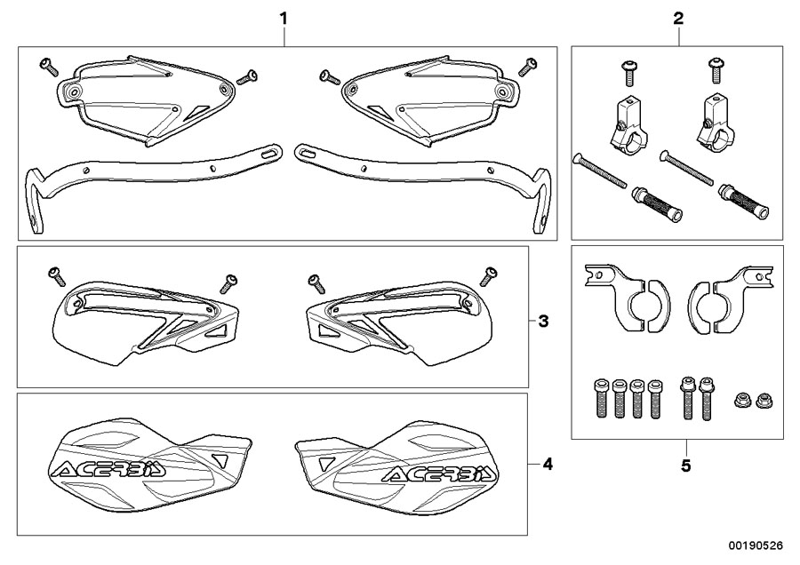 Diagram Set, hand protection for your 2009 BMW G450X   