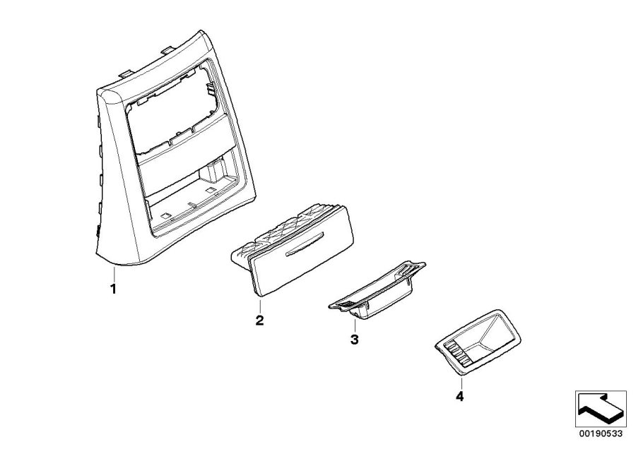 Diagram ASHTRAY REAR for your 2007 BMW M6   