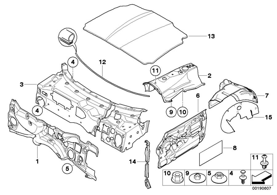 Diagram Sound insulation for your 2023 BMW X3  30eX 