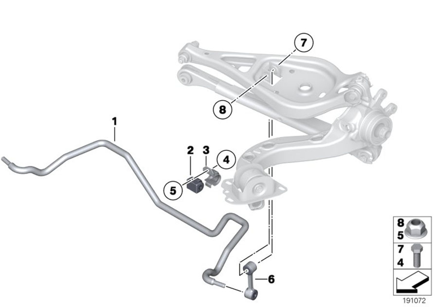 Diagram Stabilizer, rear for your 2011 BMW Z4   