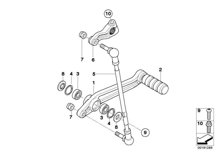 Diagram External gearshift parts/Shift lever for your BMW