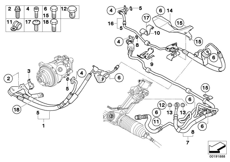 Le diagramme Direction ass. cond.huile/Adaptive Drive pour votre BMW X5  