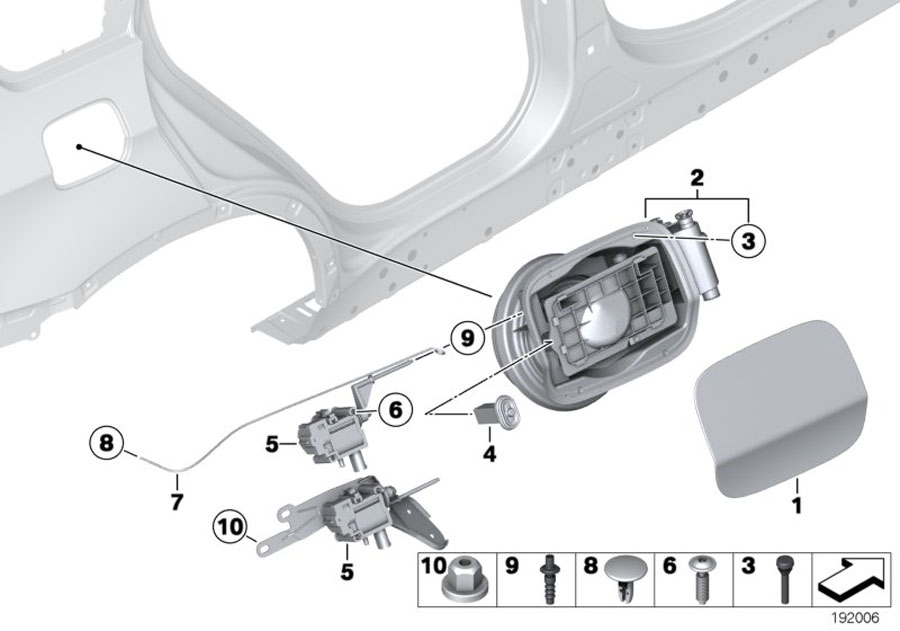 Diagram Fill-in flap for your BMW