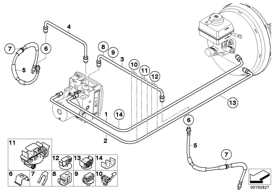 Diagram Brake pipe, front for your 2015 BMW M235i   