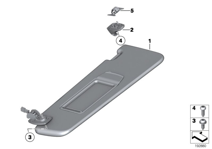 Diagram Sun visors for your BMW