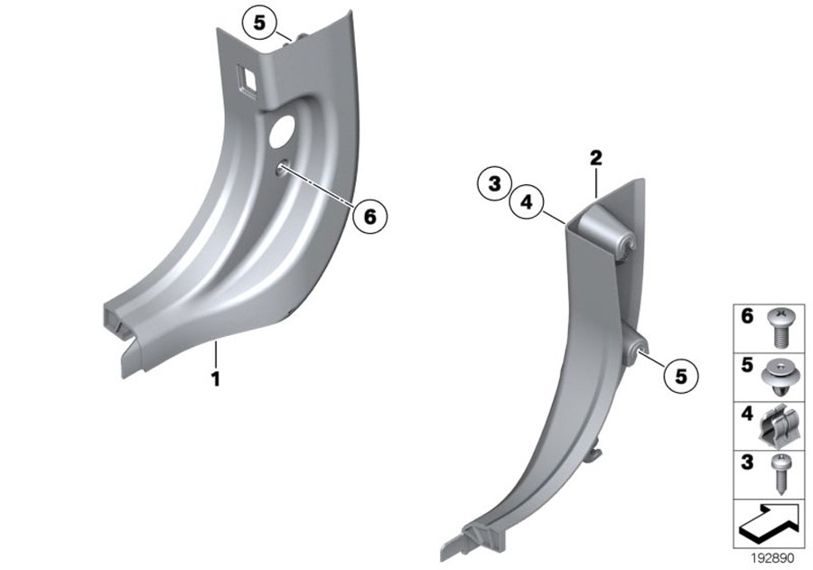 Diagram TRIM PANEL LEG ROOM for your BMW