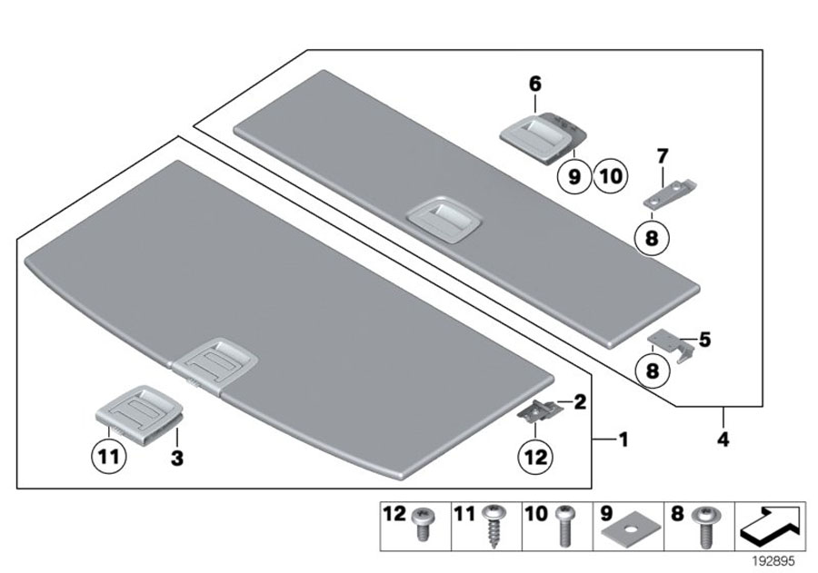 Diagram Trim panel, trunk floor for your 2002 BMW X5   