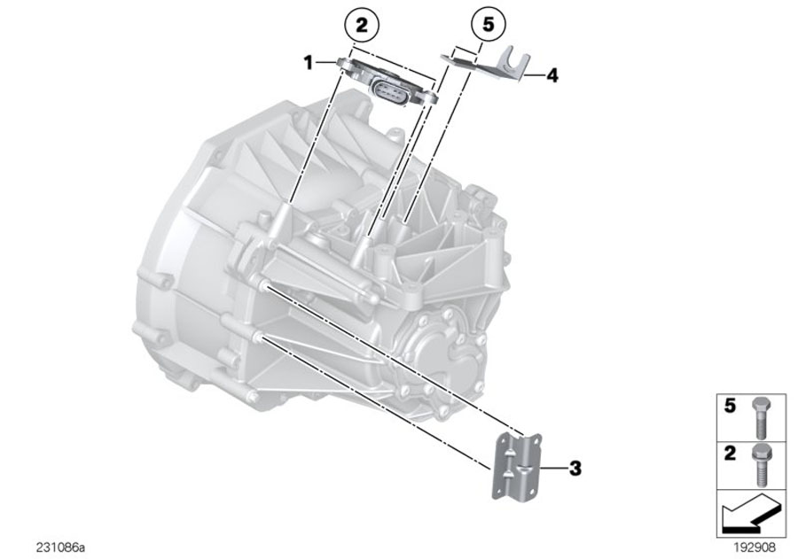 Diagram Transmission parts for your MINI Electric  