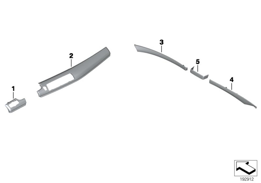 Diagram Retrofit wood ash grain, gloss finish for your BMW