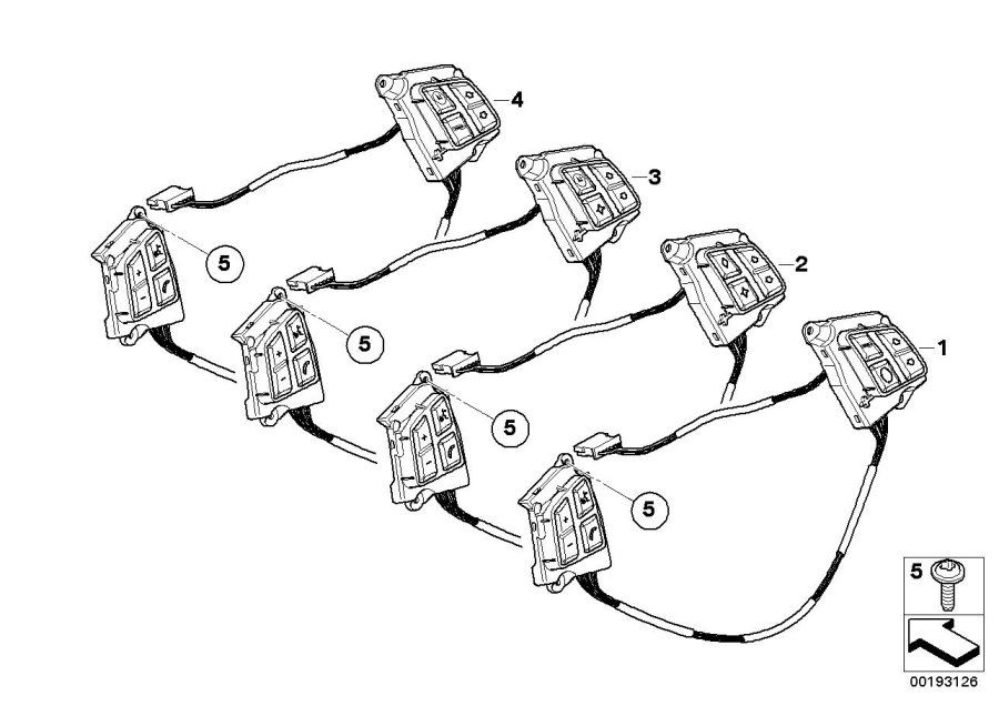 Diagram Switch, Multifunction SPORT/M st. Wheel for your 2023 BMW X3  30eX 