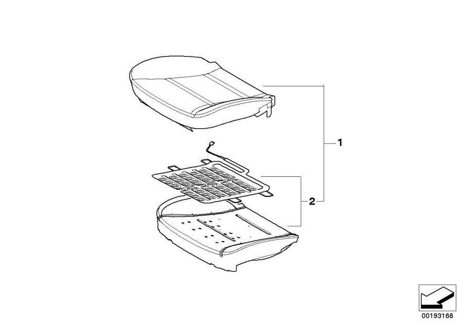 Diagram Seat front, upholstery & cover base seat for your 2023 BMW X3  30eX 