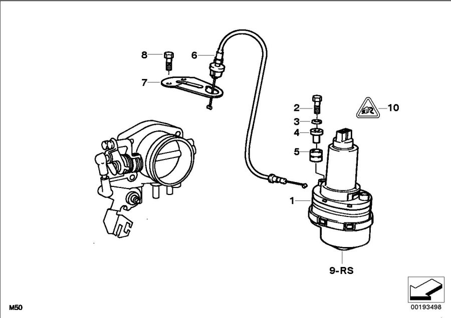 Diagram Throttle actuator asc+t for your 1999 BMW 328i Sedan  