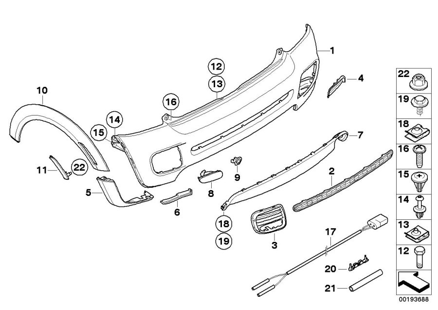 Diagram Rear panel JCW Aerokit vehicle color for your MINI