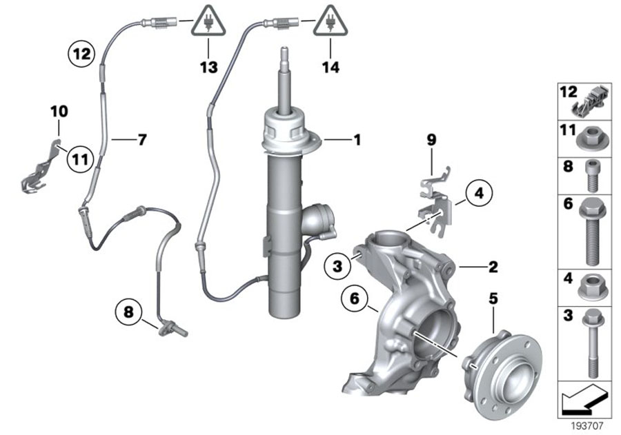 Diagram Strut vdc / carrier / wheelbearing for your BMW Z4  