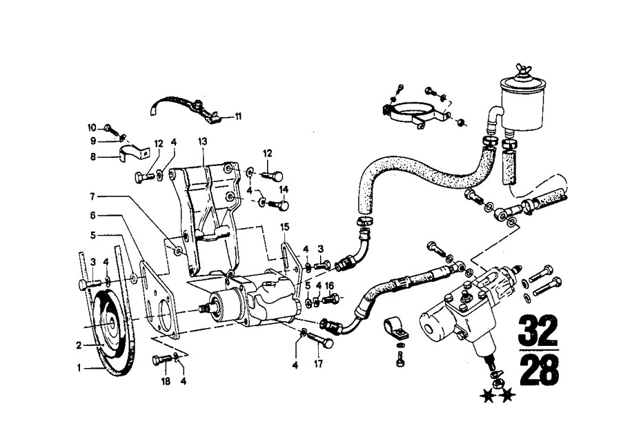 Diagram Power steering for your 1988 BMW M6   