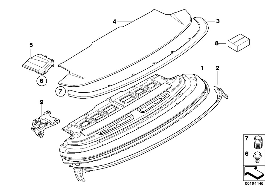 Diagram Folding top compartment lid for your 2013 BMW