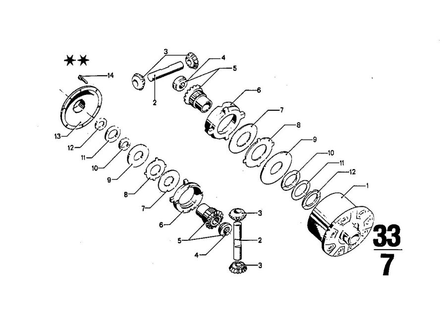 Diagram LIMITED SLIP DIFF.UNIT-SINGLE PARTS for your BMW