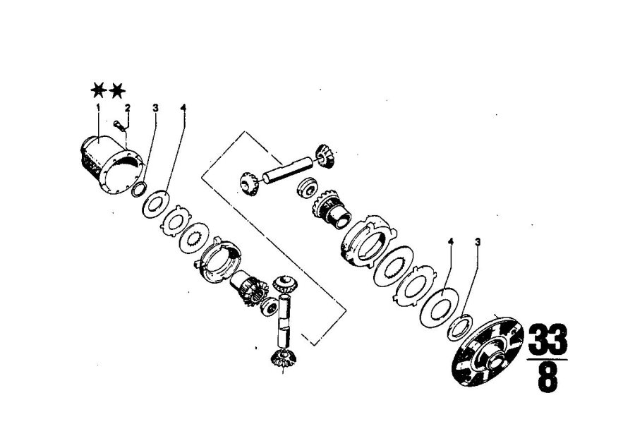 Diagram LIMITED SLIP DIFF.UNIT-SINGLE PARTS for your BMW