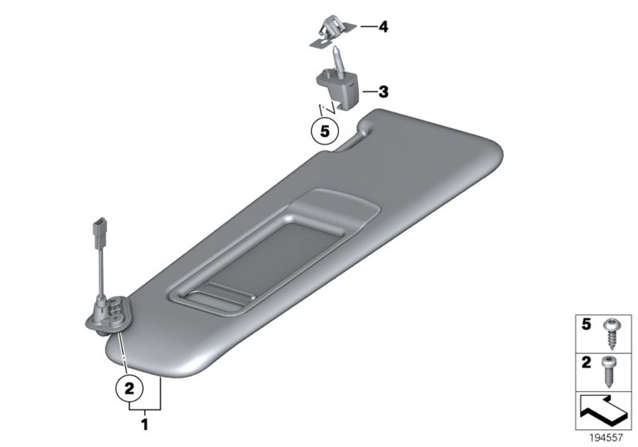 Diagram Sun visors for your 2014 BMW M6   