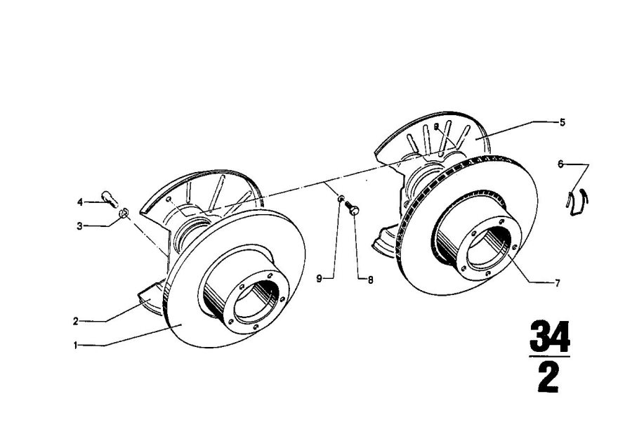 Diagram Front brake-brake CALIPER/BRAKE lining for your 2016 BMW X1   