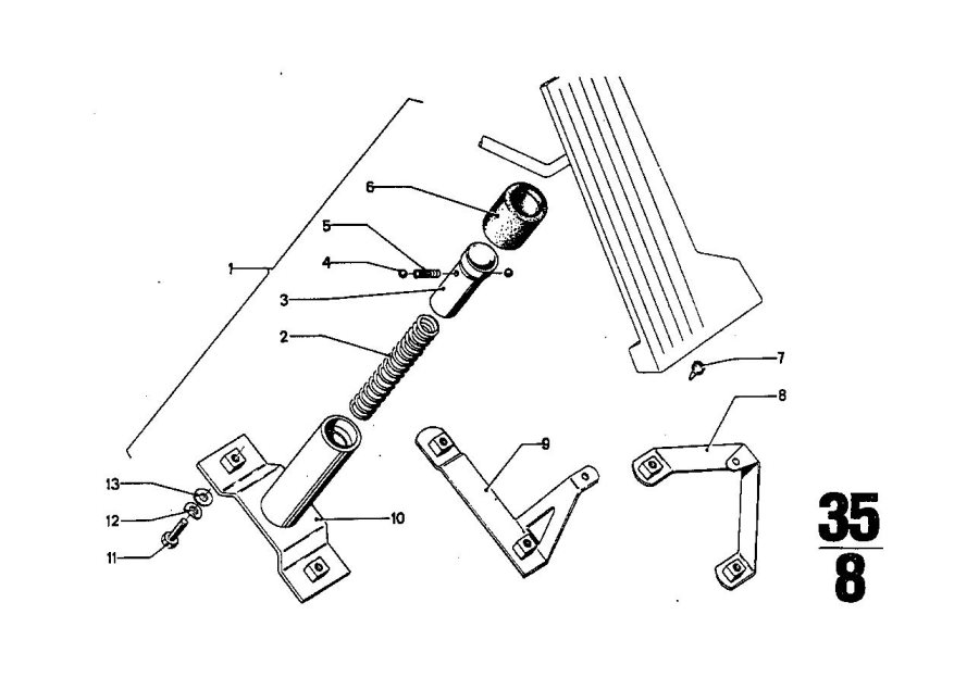 Diagram Accelerator pedal - stopper for your BMW